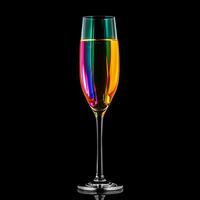 verre de Champagne coloré minimalisme ai génératif photo