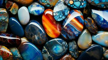 coloré opale pierres précieuses Contexte ai généré photo