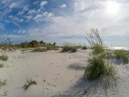 Scènes de plage à l'île de chasse en Caroline du Sud
