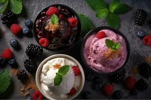 hyper réaliste qualité de patbingsu coréen rasé la glace dessert ai généré photo