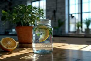 hyper réaliste qualité de une verre infusé l'eau ai généré photo