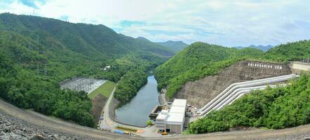 srinakarine barrage vue indiquer, tha Kradan, si Sawat district, Kanchanaburi, Thaïlande photo