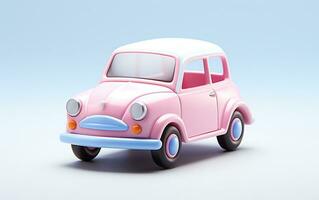 minuscule mignonne isométrique police voiture emoji - doux conception, génératif ai photo
