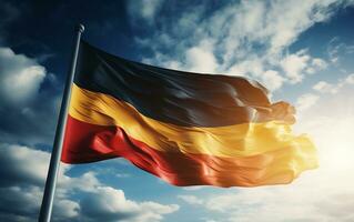 Allemagne drapeau en volant photo