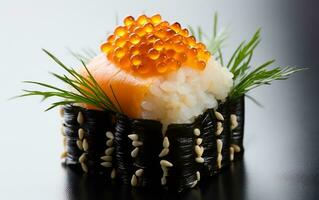 produit la photographie de une Uni mer oursin Sushi photo