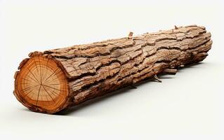 capturer le texture et croissance anneaux de une arbre tronc tranche contre une nettoyer blanc toile de fond. génératif par ai photo