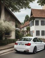 une magnifique BMW voiture dans une magnifique réglage photo