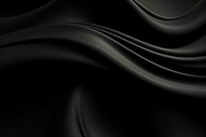 abstrait noir ondulé Contexte. 3d le rendu, 3d illustration. ai généré pro photo