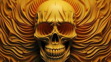 crâne. 3d illustration. 3d CG. Halloween concept. ai généré pro photo