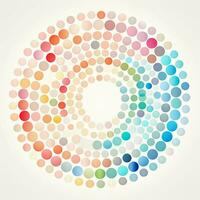 abstrait Contexte avec coloré cercles. abstrait Contexte avec multicolore cercles dans rétro style. ai généré photo
