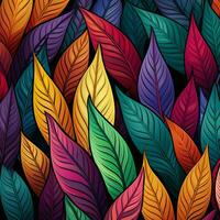 coloré tropical feuilles Contexte conception. ai généré gratuit photo