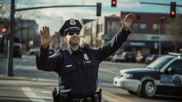 police officier sur le rue photo