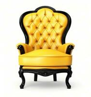 droite Jaune fauteuil isolé photo