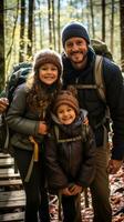 rempli de nature famille aventure dans le les bois photo