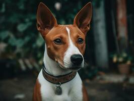 basenji chien établi avec génératif ai La technologie photo