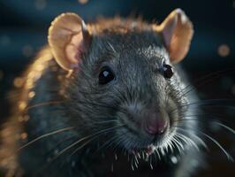 rat portrait établi avec génératif ai La technologie photo