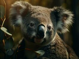 koala portrait établi avec génératif ai La technologie photo