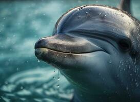 dauphin portrait établi avec génératif ai La technologie photo