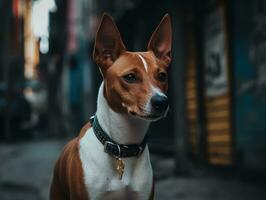 basenji chien établi avec génératif ai La technologie photo