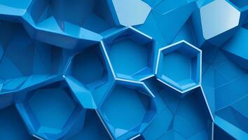 abstrait hexagone bleu Contexte photo