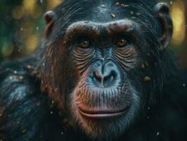 singe singe portrait établi avec génératif ai La technologie photo