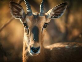 antilope portrait établi avec génératif ai La technologie photo