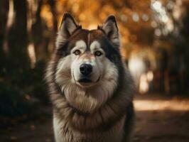 alaskan malamute chien établi avec génératif ai La technologie photo