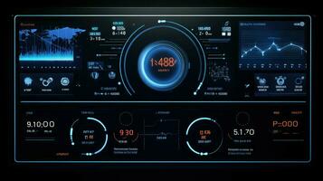 emplacement route tableau de bord futuriste ai généré photo