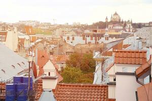 vue sur les toits de la vieille ville historique de lviv, ukraine photo