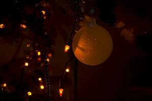 boule de Noel sur arbre photo