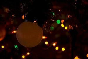 boule de Noel sur arbre photo