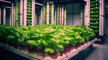 révolutionner agriculture avec hydroponique verticale agriculture. génératif ai photo