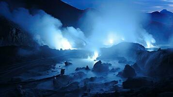 touristes, Montagne grimpeurs, supporter comme le des nuages entrer le vallée. photo