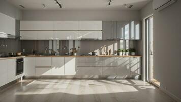 3d rendre minimaliste cuisine intérieur photo