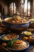 délicieux photo de arabe nourriture banquet