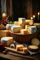 nombreuses tranches de le mi-dur Suisse fromage photo