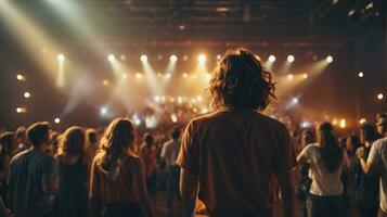 dansant gens dans la musique concert Photos de retour