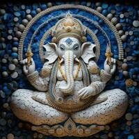 ganesha med en utilisant des pierres photo