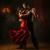 une couple Faire tango Danse génératif ai photo