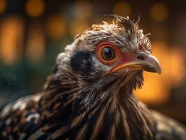 poulet oiseau portrait établi avec génératif ai La technologie photo