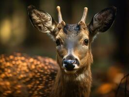 cerf portrait établi avec génératif ai La technologie photo