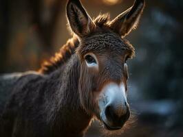 mule portrait établi avec génératif ai La technologie photo