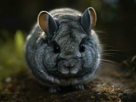 chinchilla portrait établi avec génératif ai La technologie photo