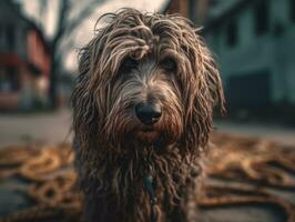 Bergamasco chien établi avec génératif ai La technologie photo