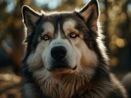 alaskan malamute chien établi avec génératif ai La technologie photo