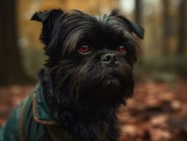 Affenpinscher chien établi avec génératif ai La technologie photo