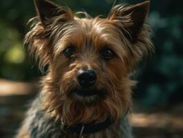 australien terrier chien établi avec génératif ai La technologie photo