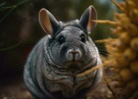 chinchilla portrait établi avec génératif ai La technologie photo