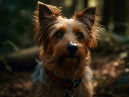 australien terrier chien établi avec génératif ai La technologie photo