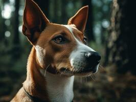 basenji chien établi avec génératif ai La technologie photo